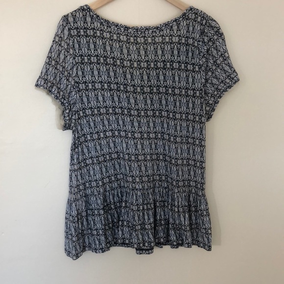 Anthropologie Meadow Rue Tulle Peplum Top - Picture 3 of 7